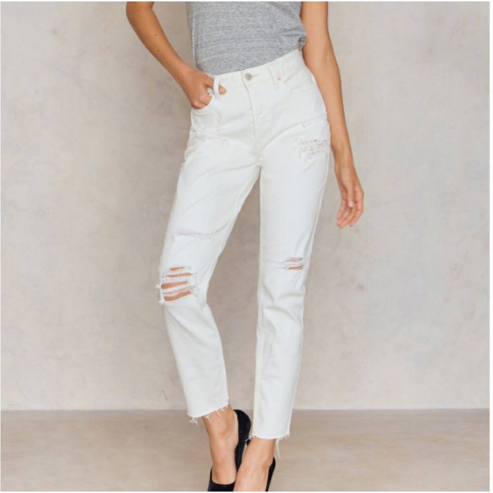 Free People crochet ripped jeans